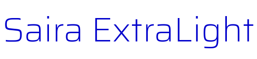 Saira ExtraLight 字体